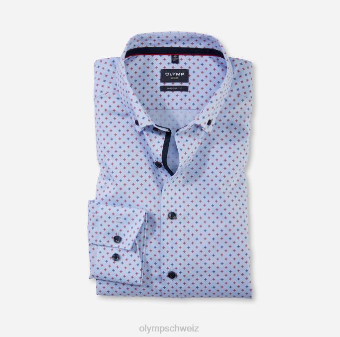 OLYMP Luxor Modern Fit, Businesshemd, Langarm extra lang, Button-Down, rot LBD81428 Kleidung