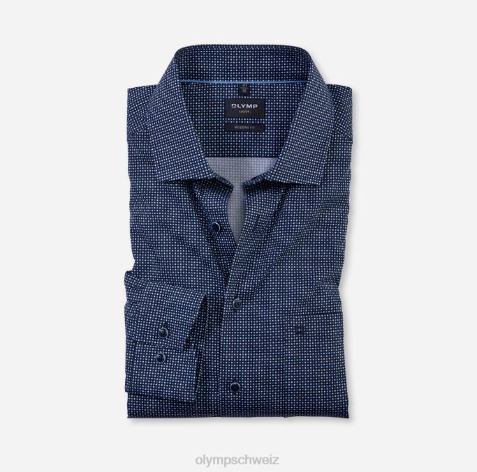 OLYMP Luxor Modern Fit, Businesshemd, Langarm extra lang, Global Kent, Marine LBD81418 Kleidung