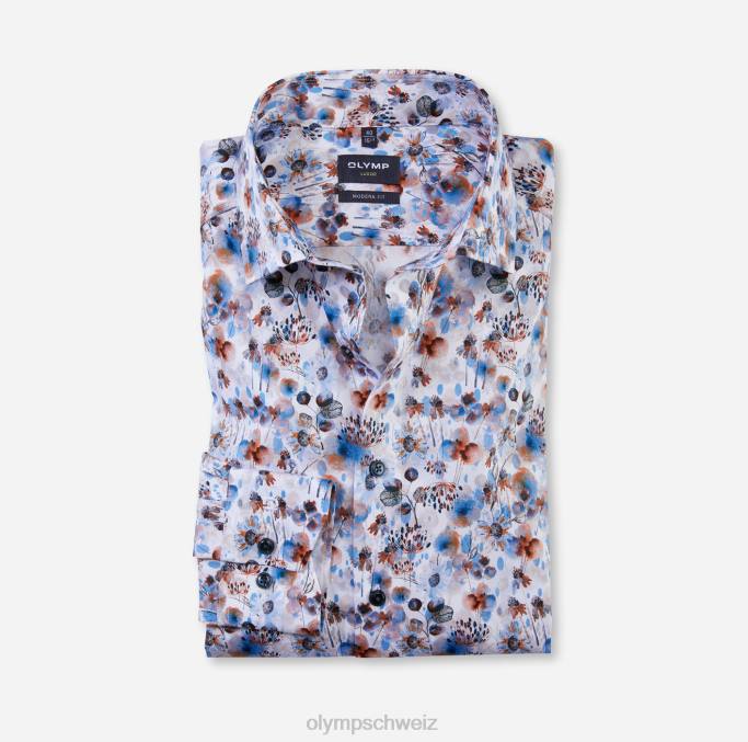 OLYMP Luxor Modern Fit, Businesshemd, Langarm extra lang, Global Kent, Orange LBD81421 Kleidung