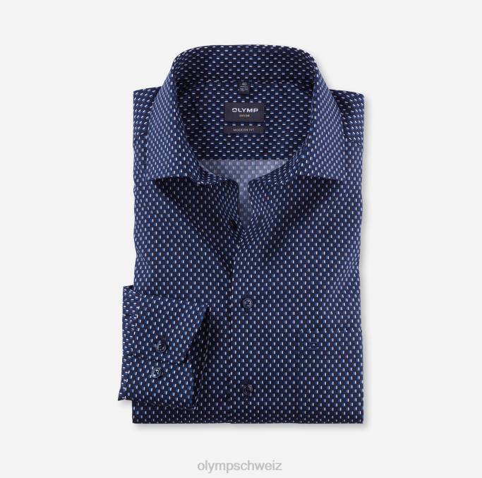 OLYMP Luxor Modern Fit, Businesshemd, Langarm extra lang, Global Kent, Royal LBD81406 Kleidung