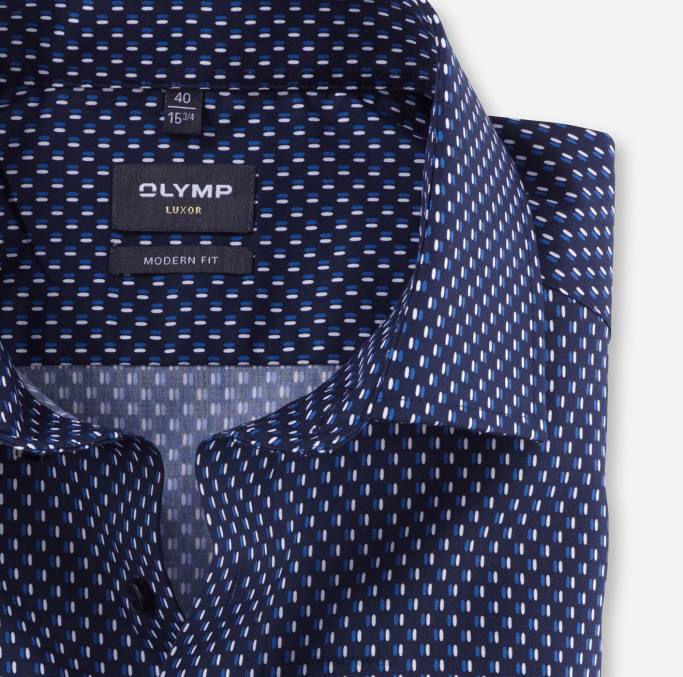 OLYMP Luxor Modern Fit, Businesshemd, Langarm extra lang, Global Kent, Royal LBD81406 Kleidung