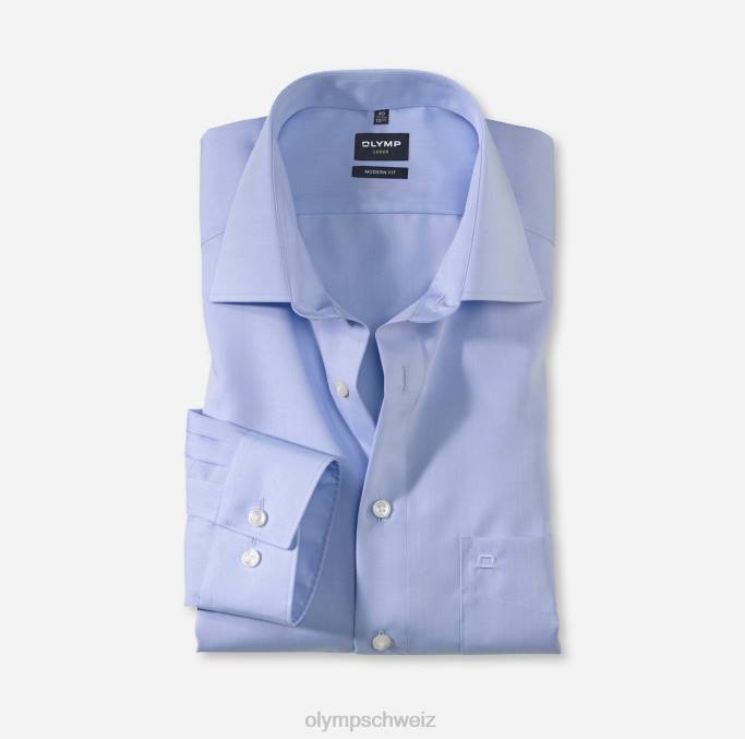 OLYMP Luxor Modern Fit, Businesshemd, Langarm extra lang, New Kent, Bleu LBD81452 Kleidung