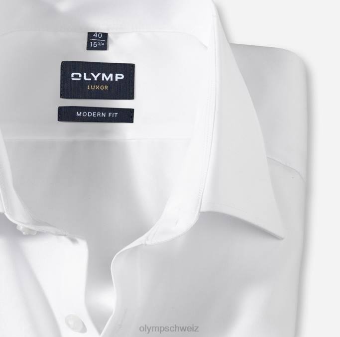 OLYMP Luxor Modern Fit, Businesshemd, Langarm extra lang, New Kent, Weiß LBD81449 Kleidung