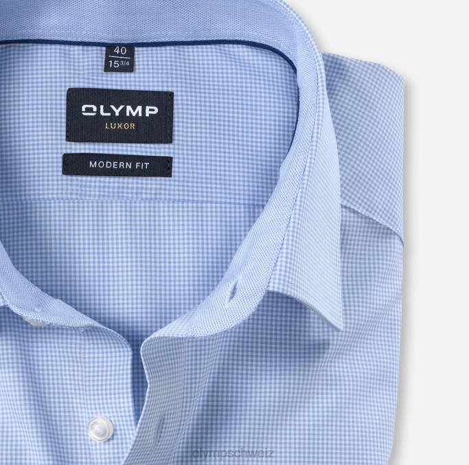 OLYMP Luxor Modern Fit, Businesshemd, New Kent, Blau LBD81086 Kleidung