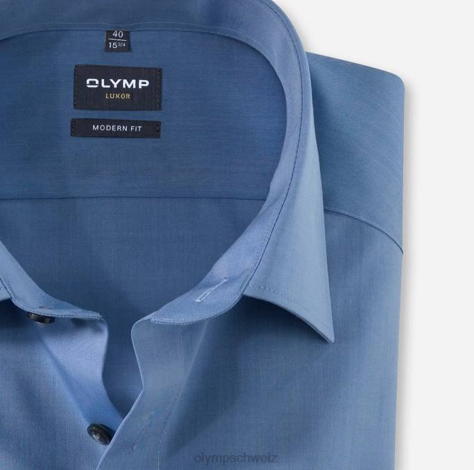 OLYMP Luxor Modern Fit, Businesshemd, New Kent, Blau LBD81387 Kleidung