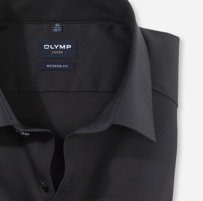 OLYMP Luxor Modern Fit, Businesshemd, New Kent, Schwarz LBD81380 Kleidung