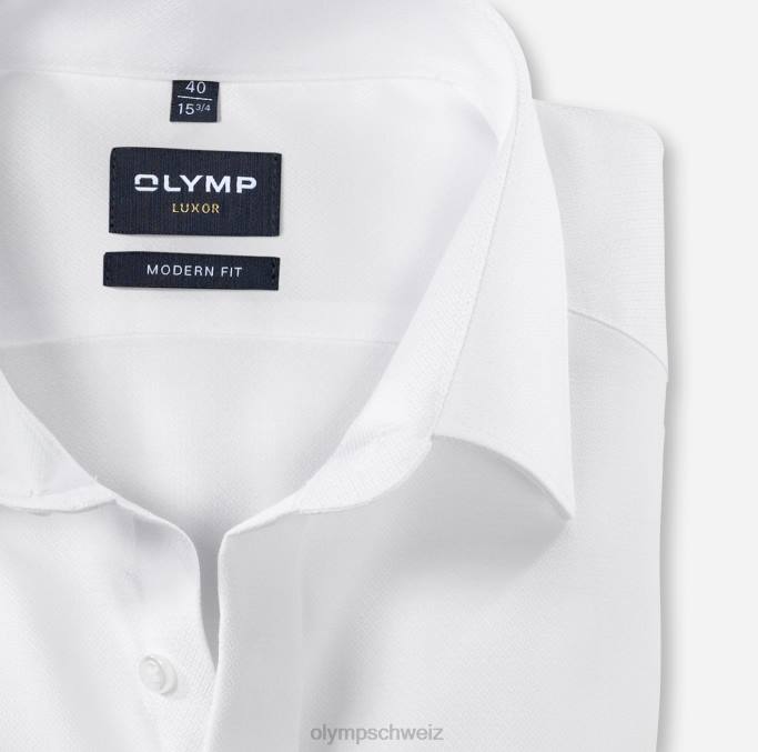 OLYMP Luxor Modern Fit, Businesshemd, New Kent, Weiß LBD81005 Kleidung