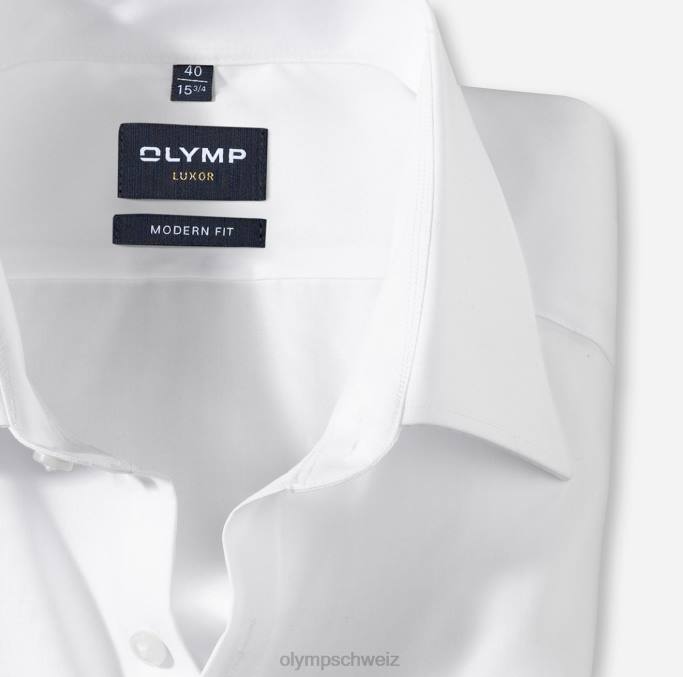 OLYMP Luxor Modern Fit, Businesshemd, New Kent, Weiß LBD81374 Kleidung