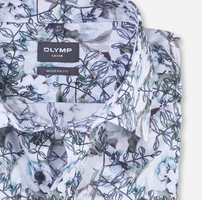 OLYMP Luxor Modern Fit, Businesshemd, Under Button-Down, Aqua LBD81118 Kleidung