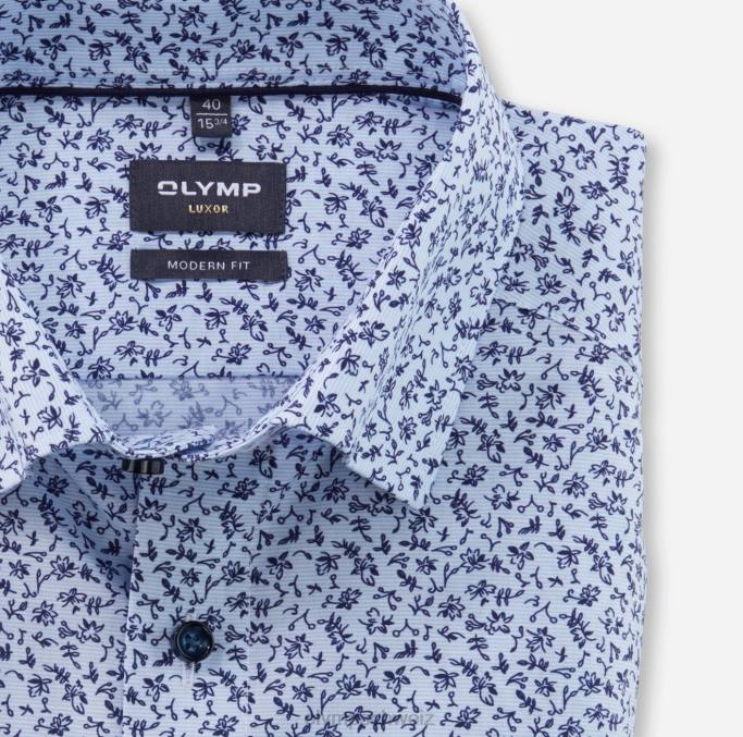 OLYMP Luxor Modern Fit, Businesshemd, Under Button-Down, Blau LBD81134 Kleidung