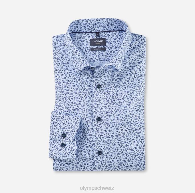 OLYMP Luxor Modern Fit, Businesshemd, Under Button-Down, Blau LBD81296 Kleidung