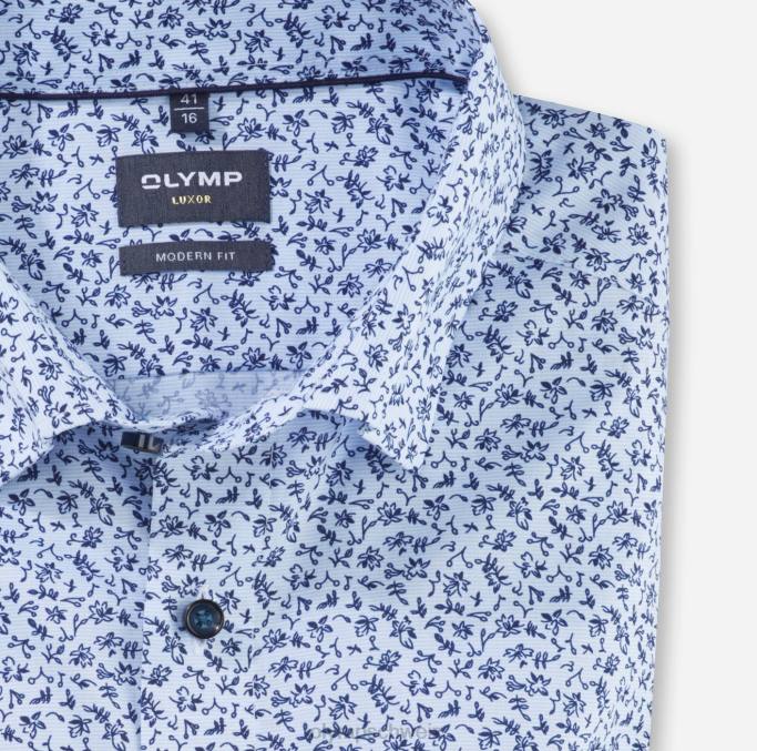 OLYMP Luxor Modern Fit, Businesshemd, Under Button-Down, Blau LBD81296 Kleidung
