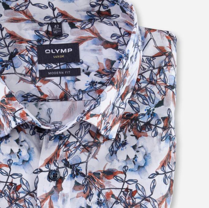 OLYMP Luxor Modern Fit, Businesshemd, Under Button-Down, Mandarine LBD81123 Kleidung