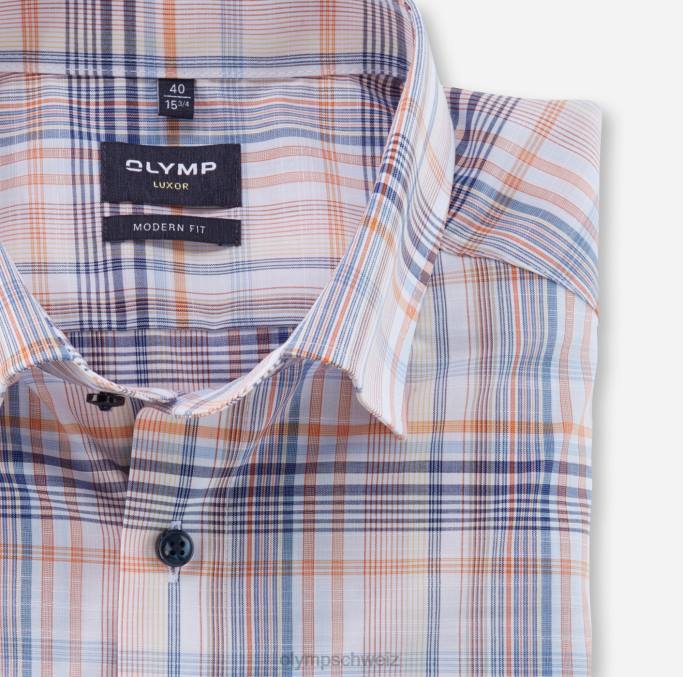 OLYMP Luxor Modern Fit, Businesshemd, Under Button-Down, Mandarine LBD81170 Kleidung