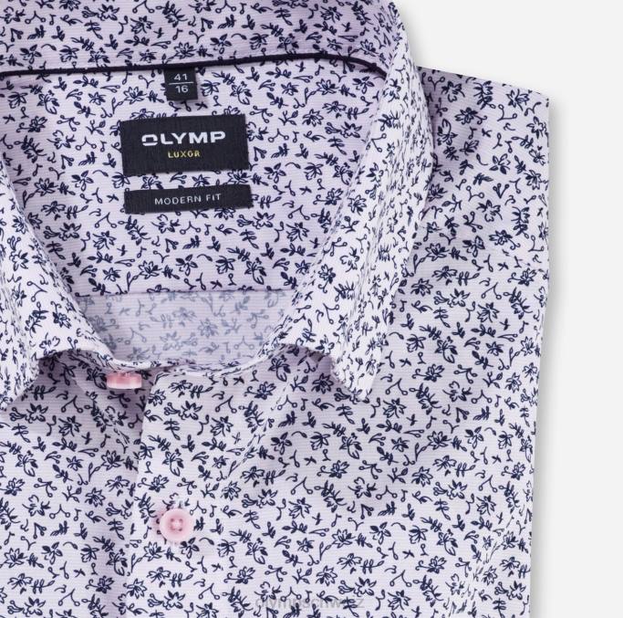 OLYMP Luxor Modern Fit, Businesshemd, Under Button-Down, Rosé LBD81301 Kleidung
