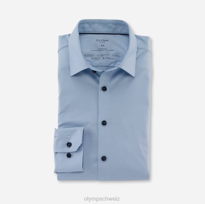 OLYMP NEIN. Six 24/Seven Super Slim, Businesshemd, Urban Kent, Hellblau LBD837 Kleidung