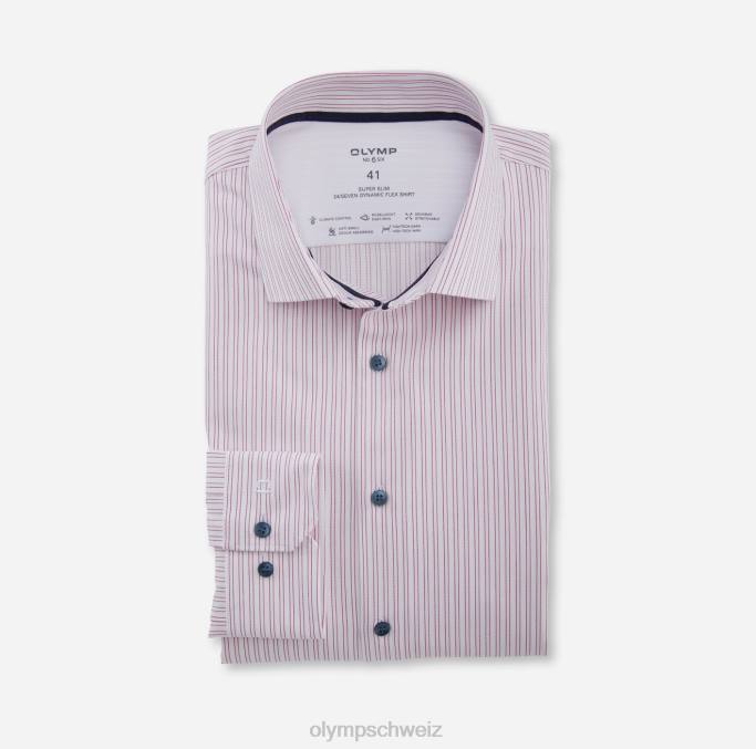 OLYMP NEIN. Six 24/seven Super Slim, Businesshemd, Modern Kent, Fuchsia LBD8182 Kleidung