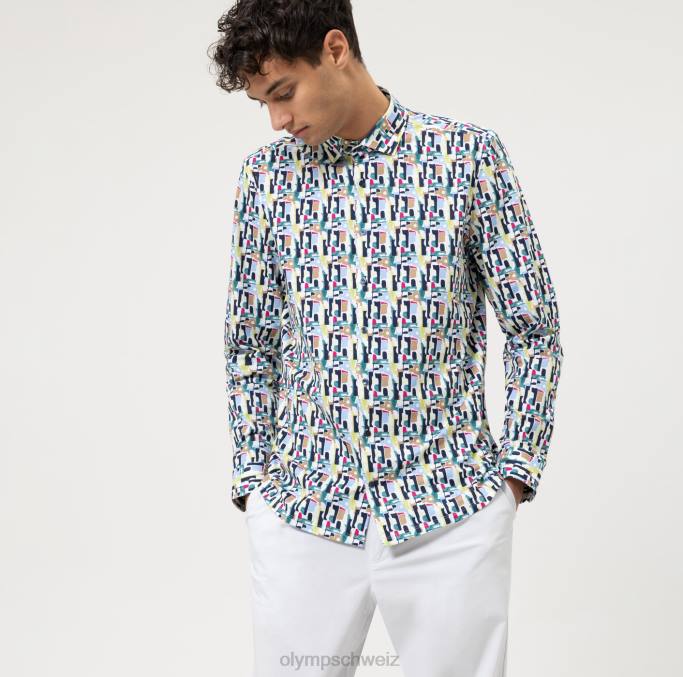 OLYMP NEIN. Six 24/seven Super Slim, Businesshemd, Modern Kent, Limette LBD8168 Kleidung