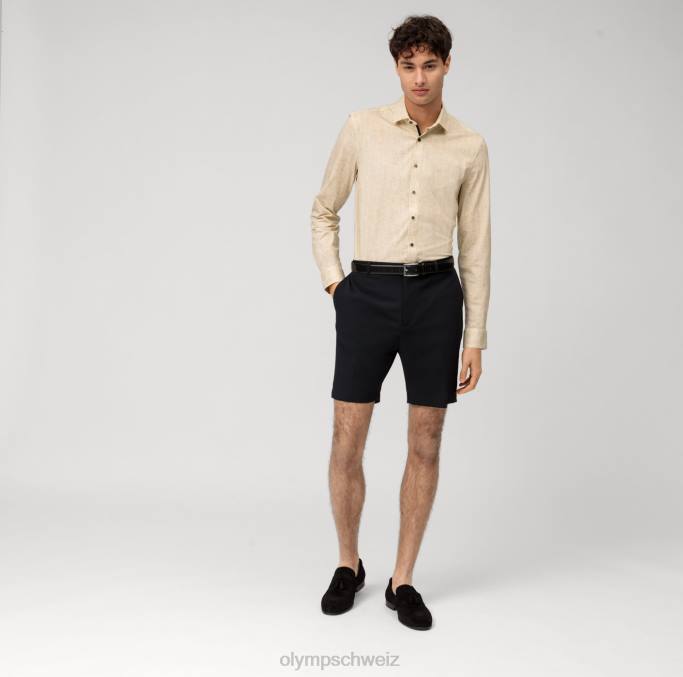 OLYMP NEIN. Six 24/seven Super Slim, Businesshemd, Modern Kent, Messing LBD8149 Kleidung