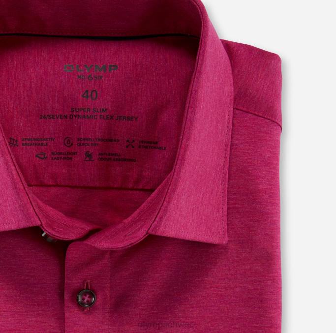 OLYMP NEIN. Six 24/seven Super Slim, Businesshemd, Urban Kent, Fuchsia LBD8199 Kleidung
