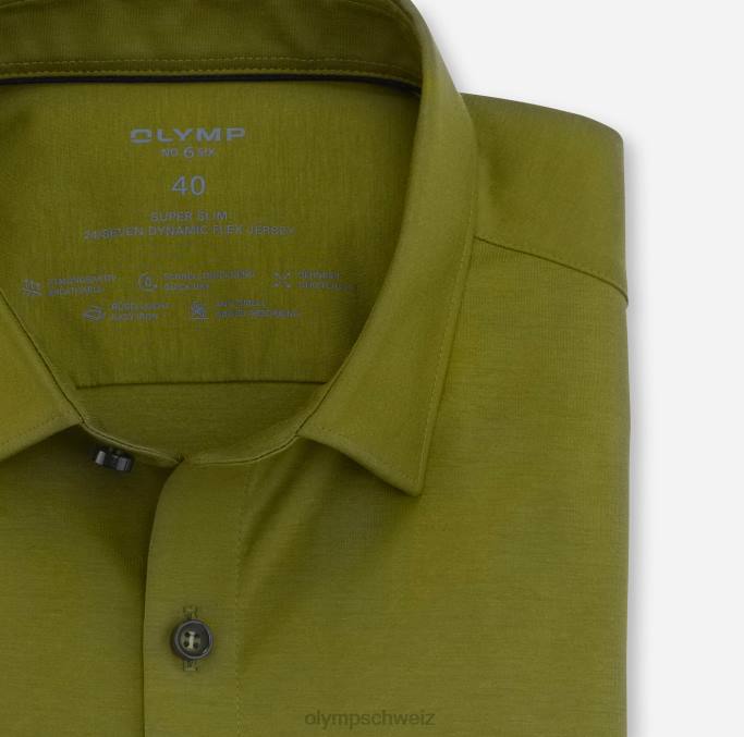 OLYMP NEIN. Six 24/seven Super Slim, Businesshemd, Urban Kent, Khaki LBD8144 Kleidung