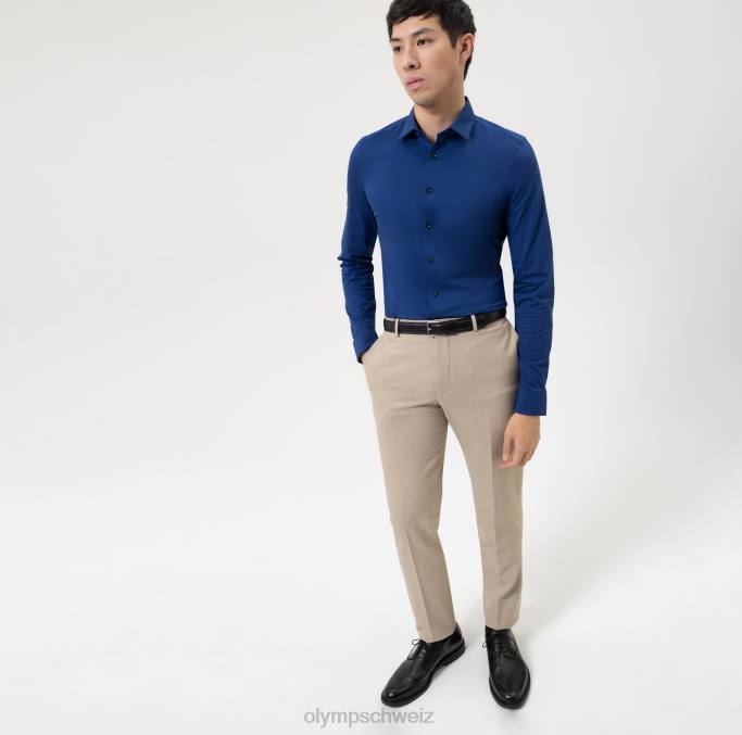 OLYMP NEIN. Six 24/seven Super Slim, Businesshemd, Urban Kent, Royal LBD838 Kleidung
