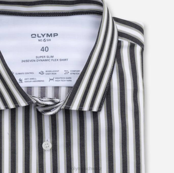 OLYMP NEIN. Six 24/seven Super Slim, Businesshemd, modernes Kent, Limettengrün LBD8232 Kleidung