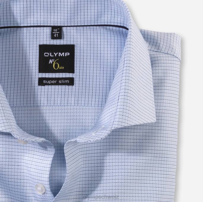 OLYMP NEIN. Six Super Slim, Businesshemd, Langarm extra lang, Royal Kent, Bleu LBD8298 Kleidung