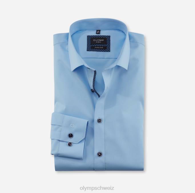 OLYMP NEIN. Six Super Slim, Businesshemd, Modern Kent, Hellblau LBD8283 Kleidung