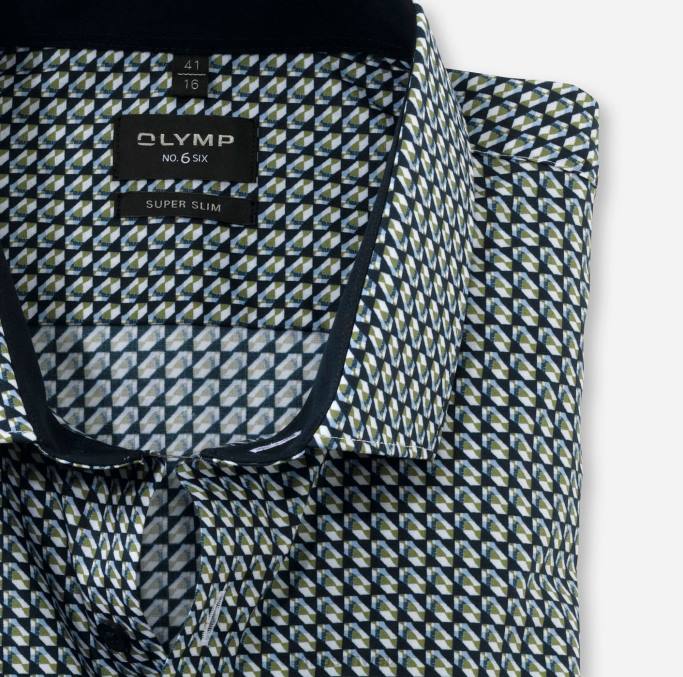 OLYMP NEIN. Six Super Slim, Businesshemd, Modern Kent, Limette LBD8195 Kleidung