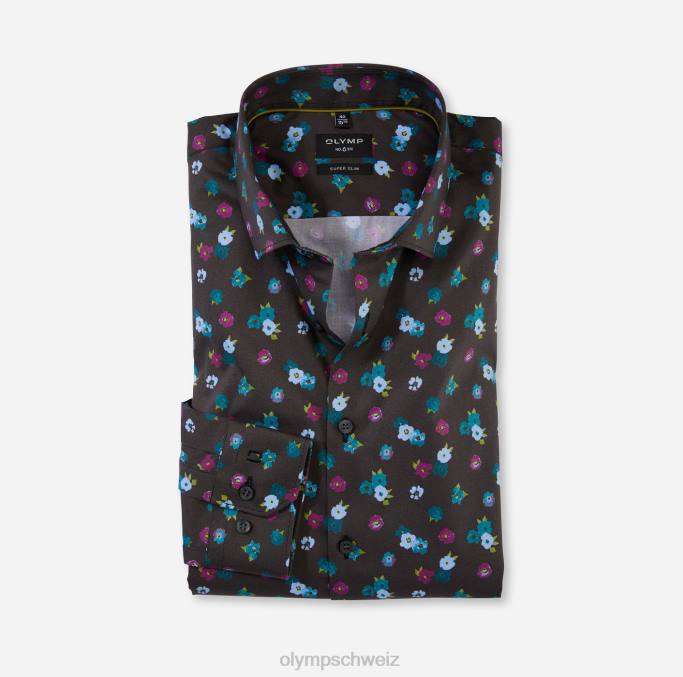 OLYMP NEIN. Six Super Slim, Businesshemd, Modern Kent, Smaragd LBD831 Kleidung