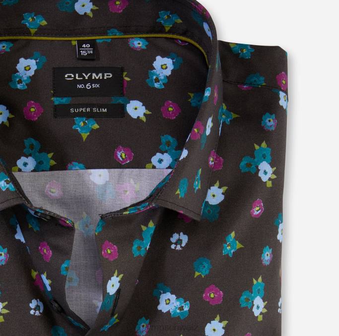 OLYMP NEIN. Six Super Slim, Businesshemd, Modern Kent, Smaragd LBD831 Kleidung