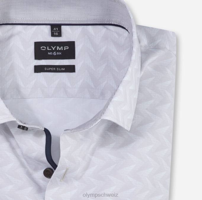 OLYMP NEIN. Six Super Slim, Businesshemd, Modern Kent, Taupe LBD827 Kleidung