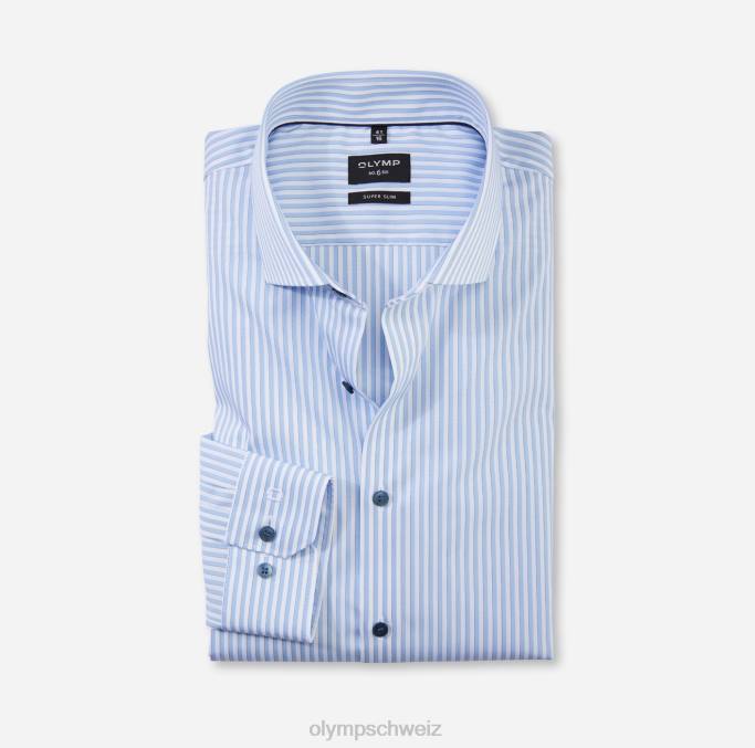 OLYMP NEIN. Six Super Slim, Businesshemd, Royal Kent, Bleu LBD8231 Kleidung