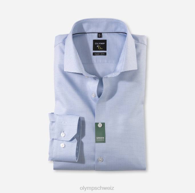 OLYMP NEIN. Six Super Slim, Businesshemd, Royal Kent, Bleu LBD859 Kleidung