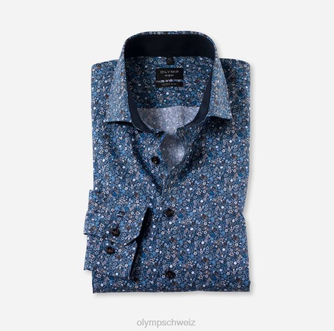 OLYMP NEIN. Six Super Slim, Businesshemd, Royal Kent, Natur LBD8164 Kleidung