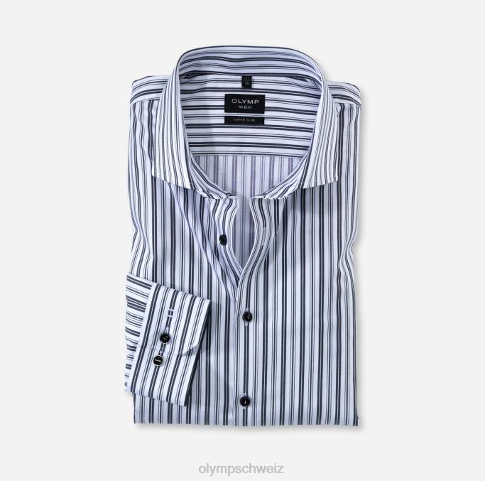 OLYMP NEIN. Six Super Slim, Businesshemd, Royal Kent, Schwarz LBD8196 Kleidung