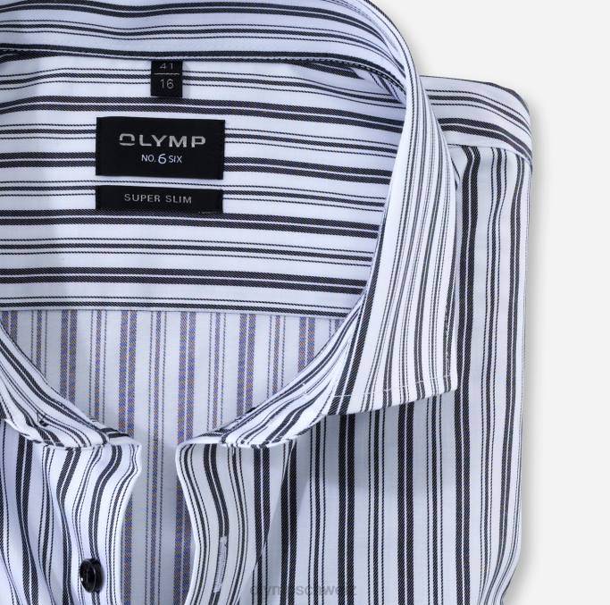 OLYMP NEIN. Six Super Slim, Businesshemd, Royal Kent, Schwarz LBD8196 Kleidung