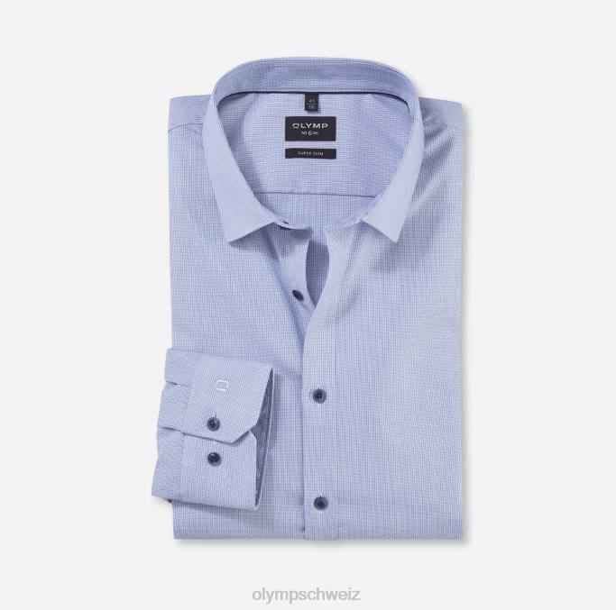 OLYMP NEIN. Six Super Slim, Businesshemd, Urban Kent, Bleu LBD8179 Kleidung