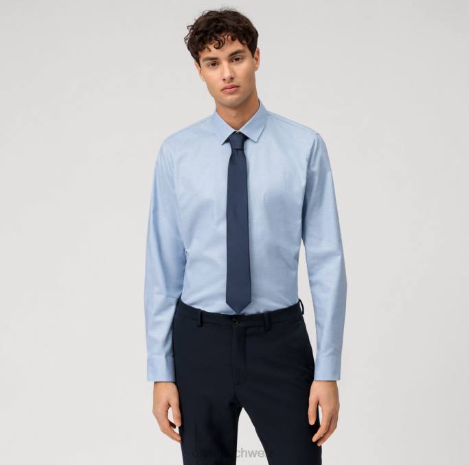 OLYMP NEIN. Six Super Slim, Businesshemd, Urban Kent, Bleu LBD8287 Kleidung