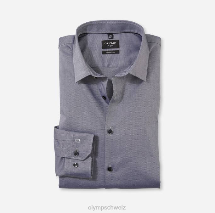 OLYMP NEIN. Six Super Slim, Businesshemd, Urban Kent, Graphit LBD8134 Kleidung