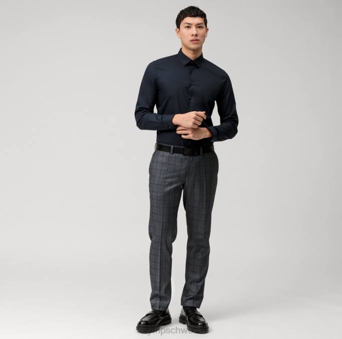 OLYMP NEIN. Six Super Slim, Businesshemd, Urban Kent, Marine LBD8140 Kleidung