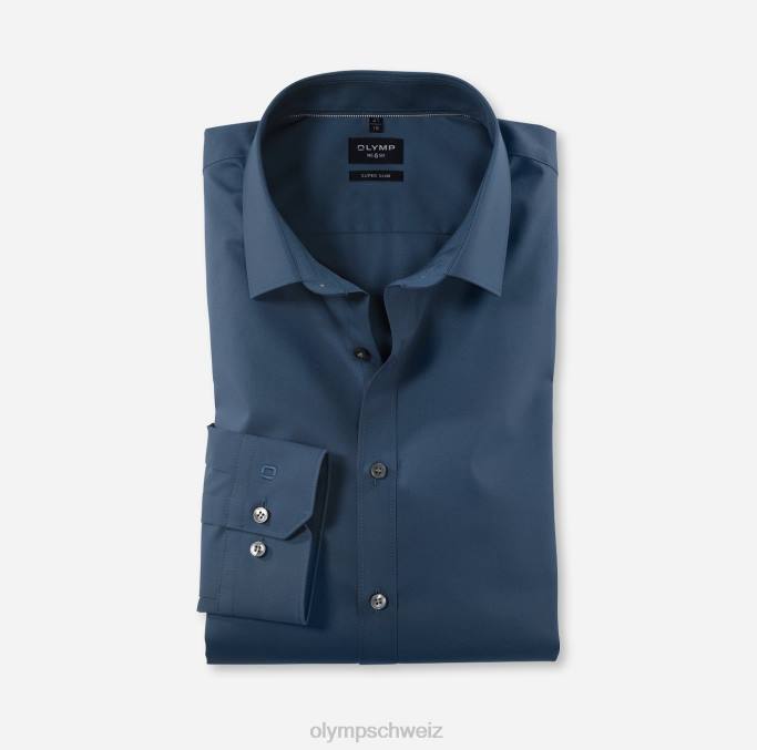 OLYMP NEIN. Six Super Slim, Businesshemd, Urban Kent, Rauchblau LBD8266 Kleidung