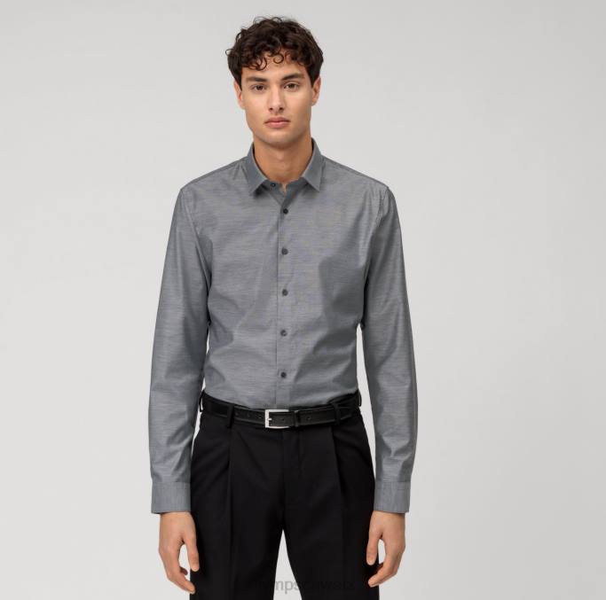 OLYMP NEIN. Six Super Slim, Businesshemd, Urban Kent, Schwarz LBD8284 Kleidung