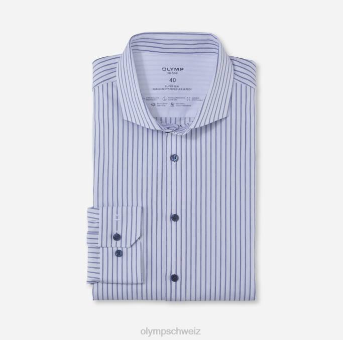 OLYMP NEIN. six 24/seven super slim, Businesshemd, Cutaway, Royal LBD822 Kleidung