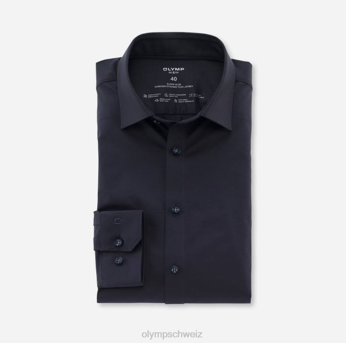 OLYMP NEIN. six 24/seven super slim, Businesshemd, Langarm extra lang, Urban Kent, Marine LBD8289 Kleidung