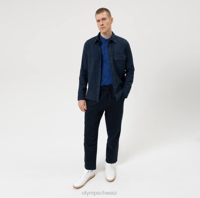 OLYMP NEIN. six 24/seven super slim, Businesshemd, Stehkragen, Royal LBD836 Kleidung