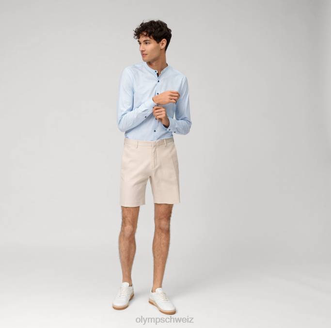 OLYMP NEIN. six 24/seven super slim, Businesshemd, Stehkragen, blau LBD8205 Kleidung