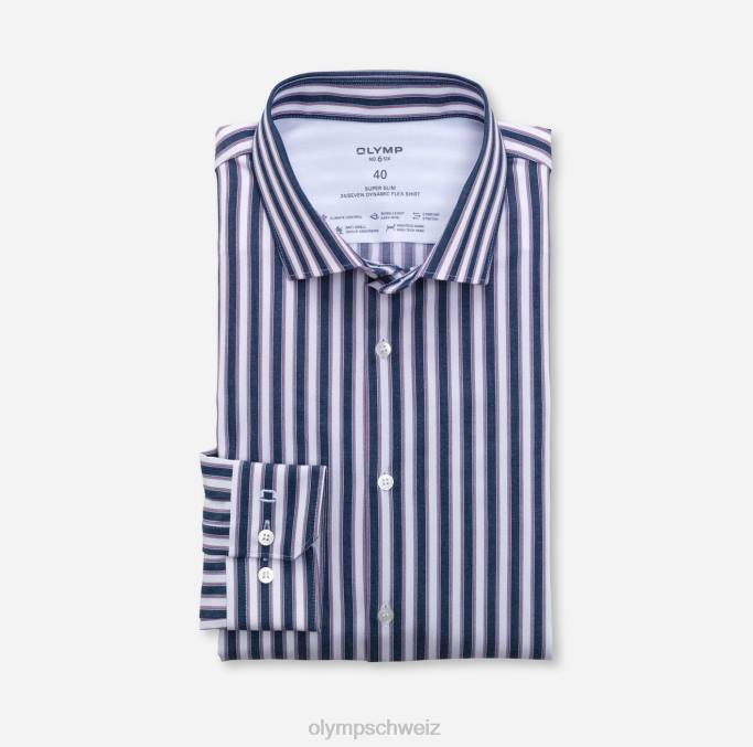 OLYMP NEIN. six 24/seven super slim, business-hemd, modern kent, granat LBD8212 Kleidung