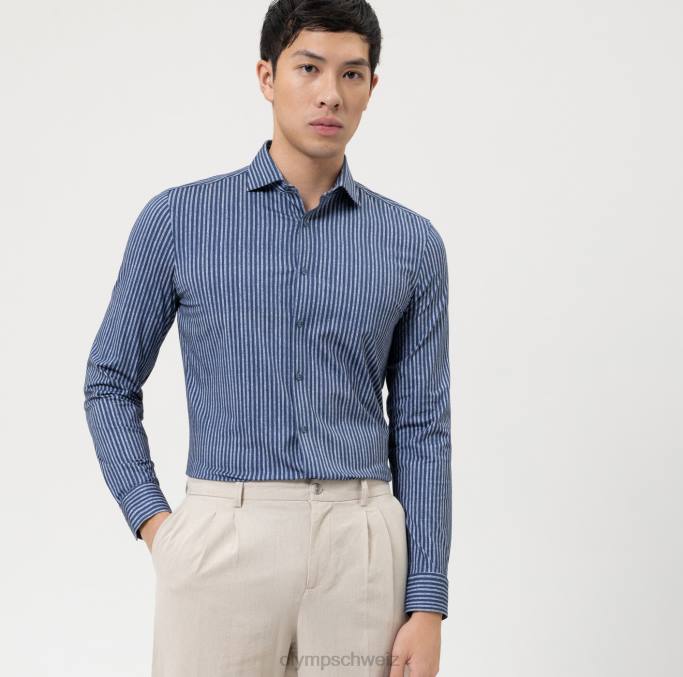 OLYMP NEIN. six 24/seven super slim, businesshemd, kent, marine LBD8105 Kleidung